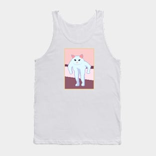 Funny Cat Meme Pixel Art Tank Top